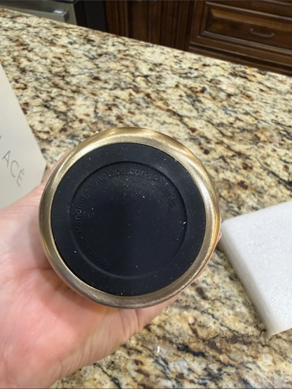 Vinglace’ Copper colored Insulated Glass Tumbler with Lid